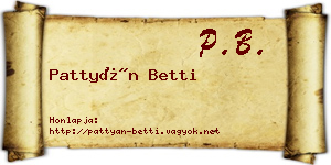 Pattyán Betti névjegykártya